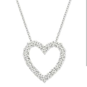 NWT Diamond Heart 18" Pendant Necklace (1/10 ct. t.w.) in Sterling Silver